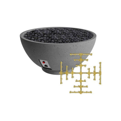 Firegear Pro Series Sanctuary 3 29" Slate Round Natural Gas Fire Pit Bowl With Thermocouple Piloted Safety Ignition System
