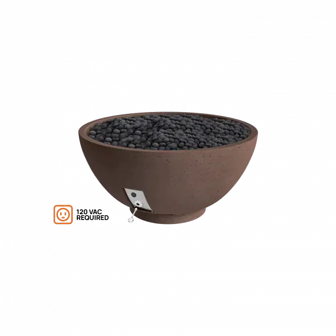 Firegear Pro Series Sanctuary 3 30" Chocolate Round Natural Gas Fire Pit Bowl With All Weather Electronic Ignition System