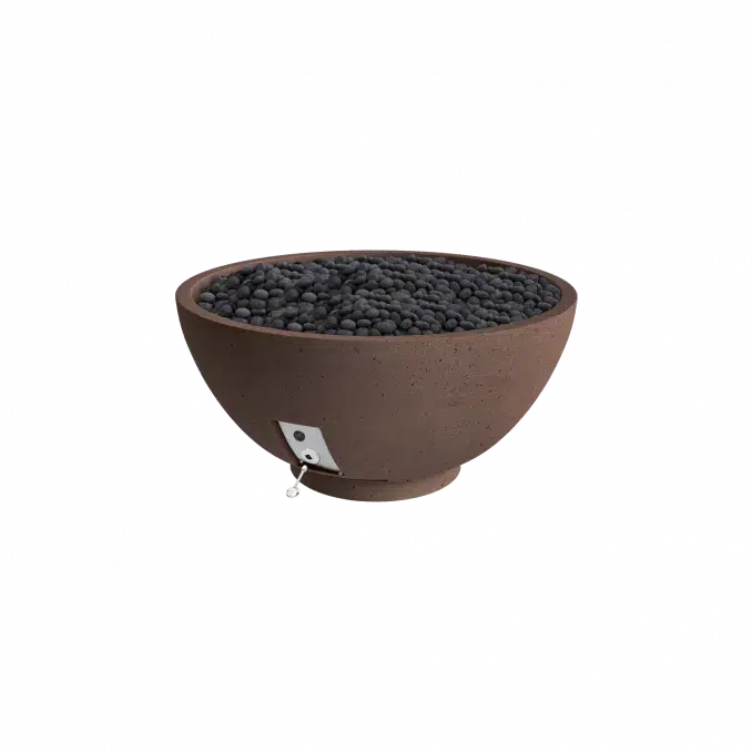 Firegear Pro Series Sanctuary 3 30" Chocolate Round Natural Gas Fire Pit Bowl With Match Throw Ignition System