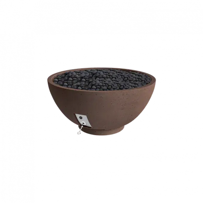 Firegear Pro Series Sanctuary 3 30" Chocolate Round Natural Gas Fire Pit Bowl With Match Throw Ignition System