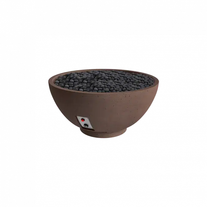 Firegear Pro Series Sanctuary 3 30" Chocolate Round Natural Gas Fire Pit Bowl With Thermocouple Piloted Safety Ignition System