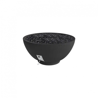 Firegear Pro Series Sanctuary 3 30" Raven Round Natural Gas Fire Pit Bowl With Match Throw Ignition System
