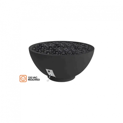 Firegear Pro Series Sanctuary 3 30" Raven Round Propane Gas Fire Pit Bowl With All Weather Electronic Ignition System
