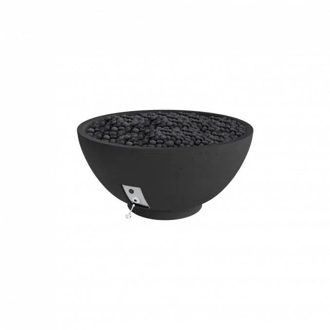Firegear Pro Series Sanctuary 3 30" Raven Round Propane Gas Fire Pit Bowl With Match Throw Ignition System