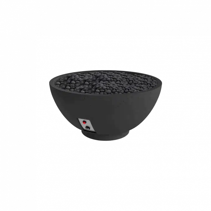 Firegear Pro Series Sanctuary 3 30" Raven Round Propane Gas Fire Pit Bowl With Thermocouple Piloted Safety Ignition System