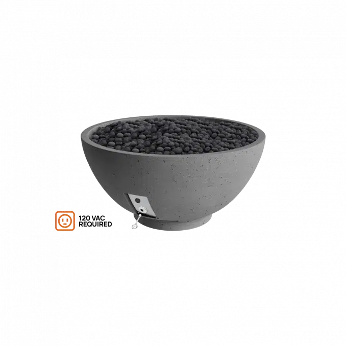 Firegear Pro Series Sanctuary 3 30" Slate Round Natural Gas Fire Pit Bowl With All Weather Electronic Ignition System