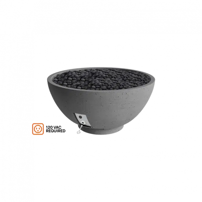 Firegear Pro Series Sanctuary 3 30" Slate Round Natural Gas Fire Pit Bowl With All Weather Electronic Ignition System