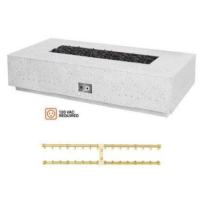 Firegear Pro Series Sanctuary 76 76" Arctic Rectangular Natural Gas Fire Table With All Weather Electronic Ignition System