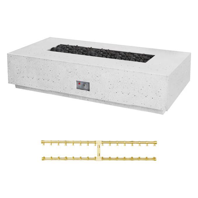 Firegear Pro Series Sanctuary 76 76" Arctic Rectangular Propane Gas Fire Table With Thermocouple Piloted Safety Ignition System