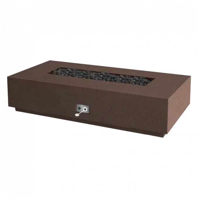 Firegear Pro Series Sanctuary 76 76" Chocolate Rectangular Natural Gas Fire Table With Match Throw Ignition System
