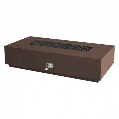 Firegear Pro Series Sanctuary 76 76" Chocolate Rectangular Natural Gas Fire Table With Match Throw Ignition System
