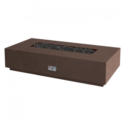 Firegear Pro Series Sanctuary 76 76" Chocolate Rectangular Natural Gas Fire Table With Thermocouple Piloted Safety Ignition System