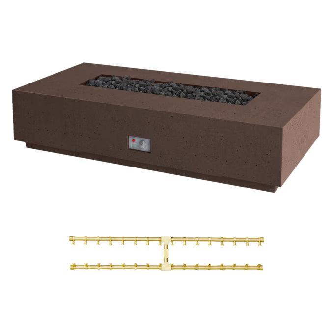 Firegear Pro Series Sanctuary 76 76" Chocolate Rectangular Natural Gas Fire Table With Thermocouple Piloted Safety Ignition System