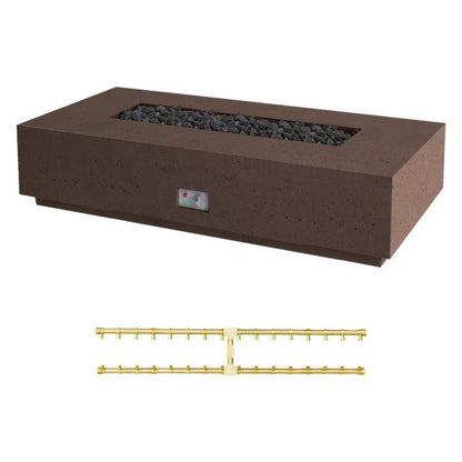 Firegear Pro Series Sanctuary 76 76" Chocolate Rectangular Natural Gas Fire Table With Thermocouple Piloted Safety Ignition System