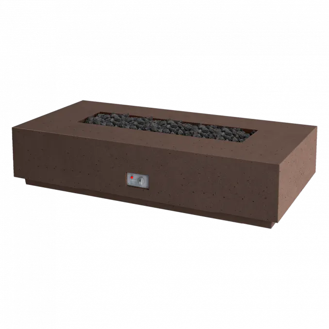 Firegear Pro Series Sanctuary 76 76" Chocolate Rectangular Natural Gas Fire Table With Thermocouple Piloted Safety Ignition System
