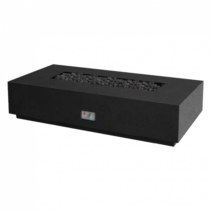 Firegear Pro Series Sanctuary 76 76" Raven Rectangular Propane Gas Fire Table With Thermocouple Piloted Safety Ignition System