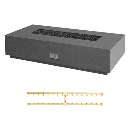 Firegear Pro Series Sanctuary 76 76" Slate Rectangular Natural Gas Fire Table With Thermocouple Piloted Safety Ignition System
