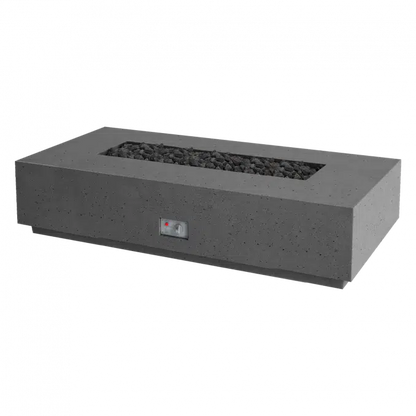 Firegear Pro Series Sanctuary 76 76" Slate Rectangular Propane Gas Fire Table With Thermocouple Piloted Safety Ignition System