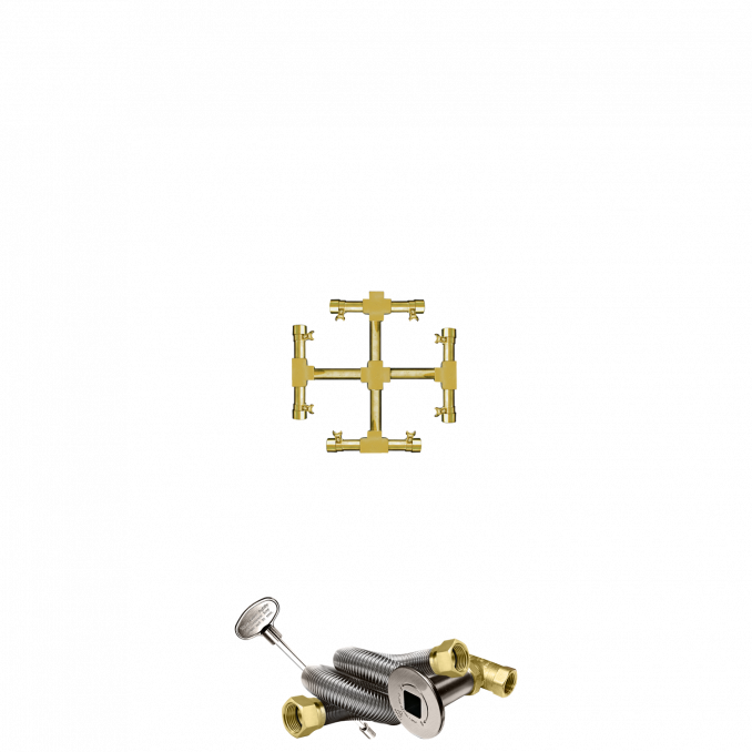 Firegear Pro Series Snowflake 11" Brass Propane Gas Fire Pit Burner Kit