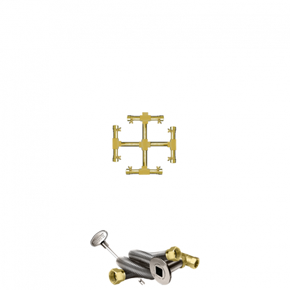 Firegear Pro Series Snowflake 11" Brass Propane Gas Fire Pit Burner Kit