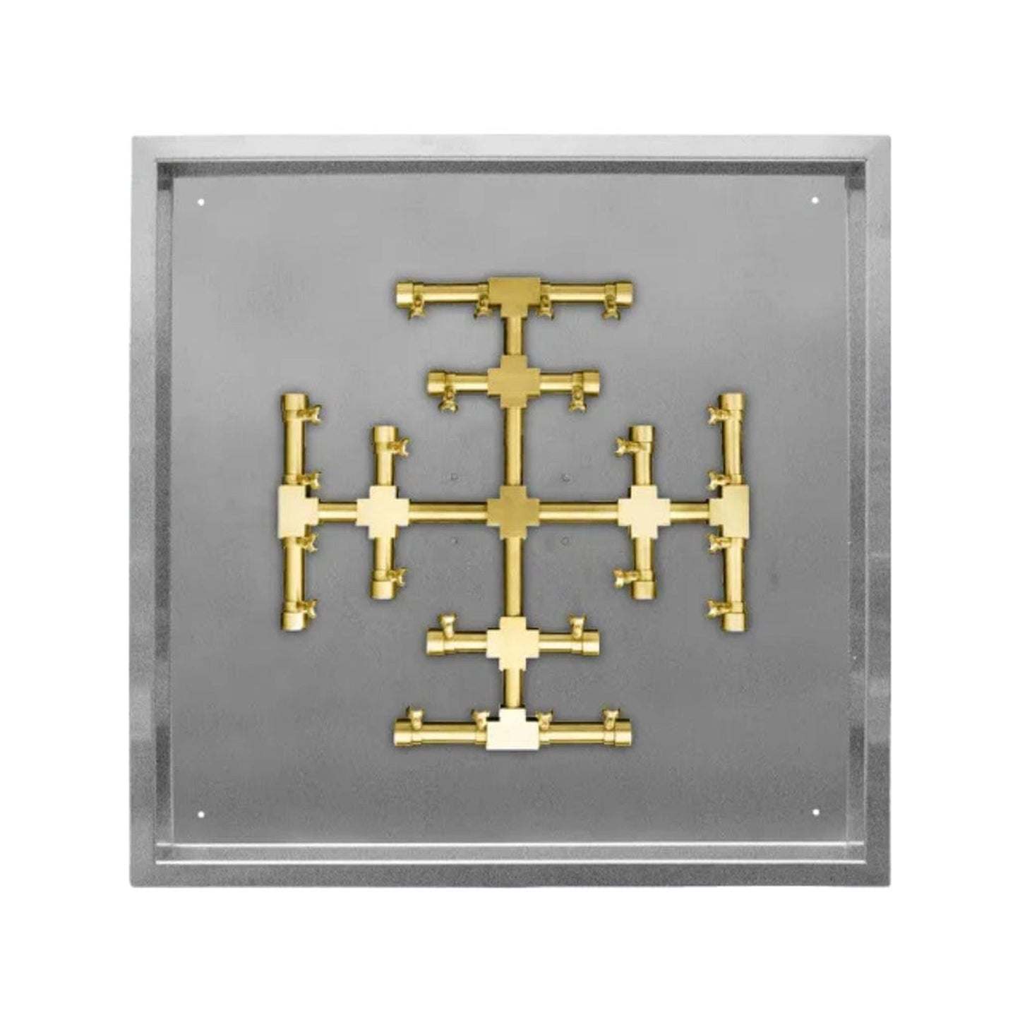 Firegear Pro Series Snowflake 32" Square Drop-In Pan Propane Gas Fire Pit Burner Kit With All Weather Electronic Ignition System