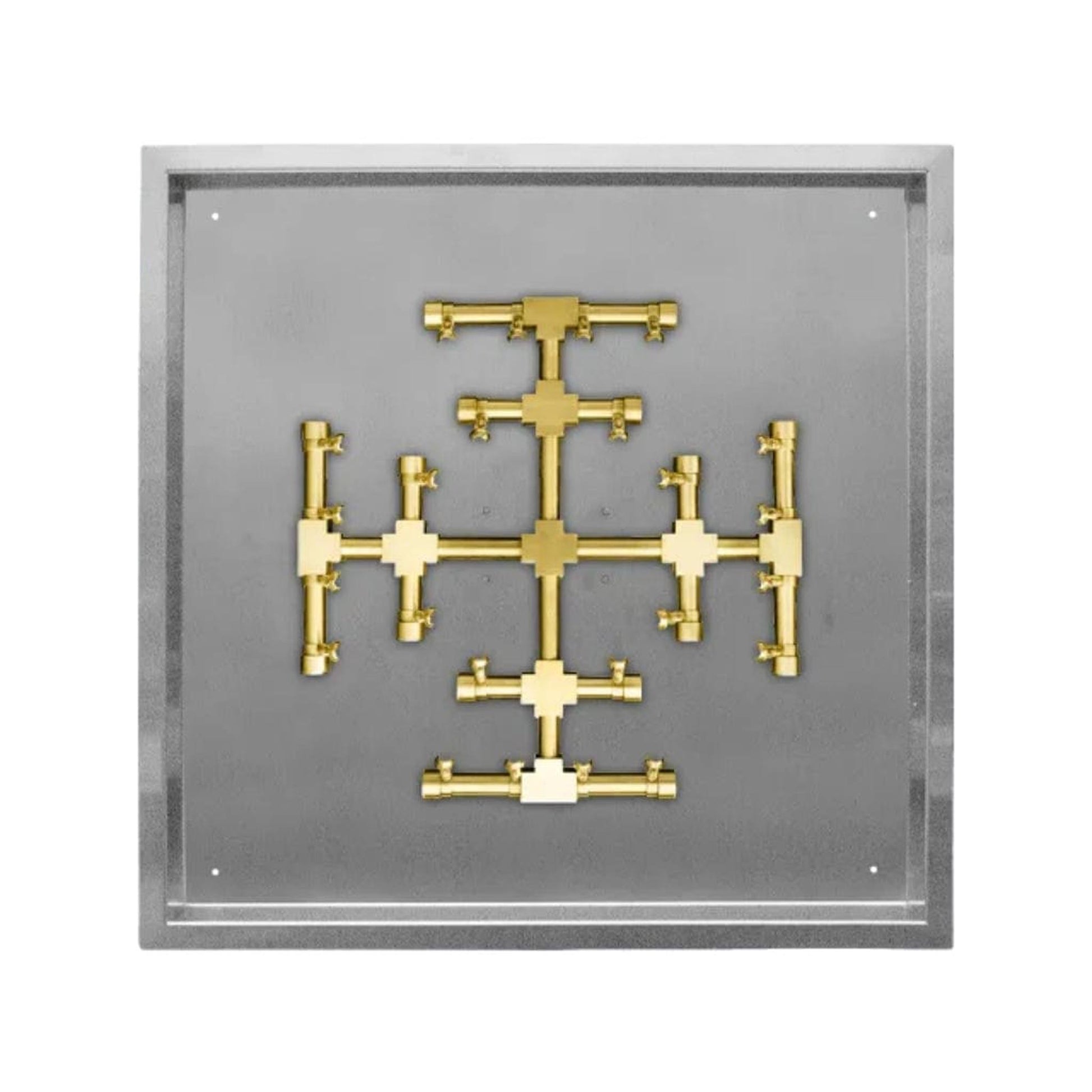 Firegear Pro Series Snowflake 32" Square Drop-In Pan Propane Gas Fire Pit Burner Kit With All Weather Electronic Ignition System