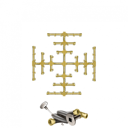 Firegear Pro Series Snowflake 25" Brass Propane Gas Fire Pit Burner Kit