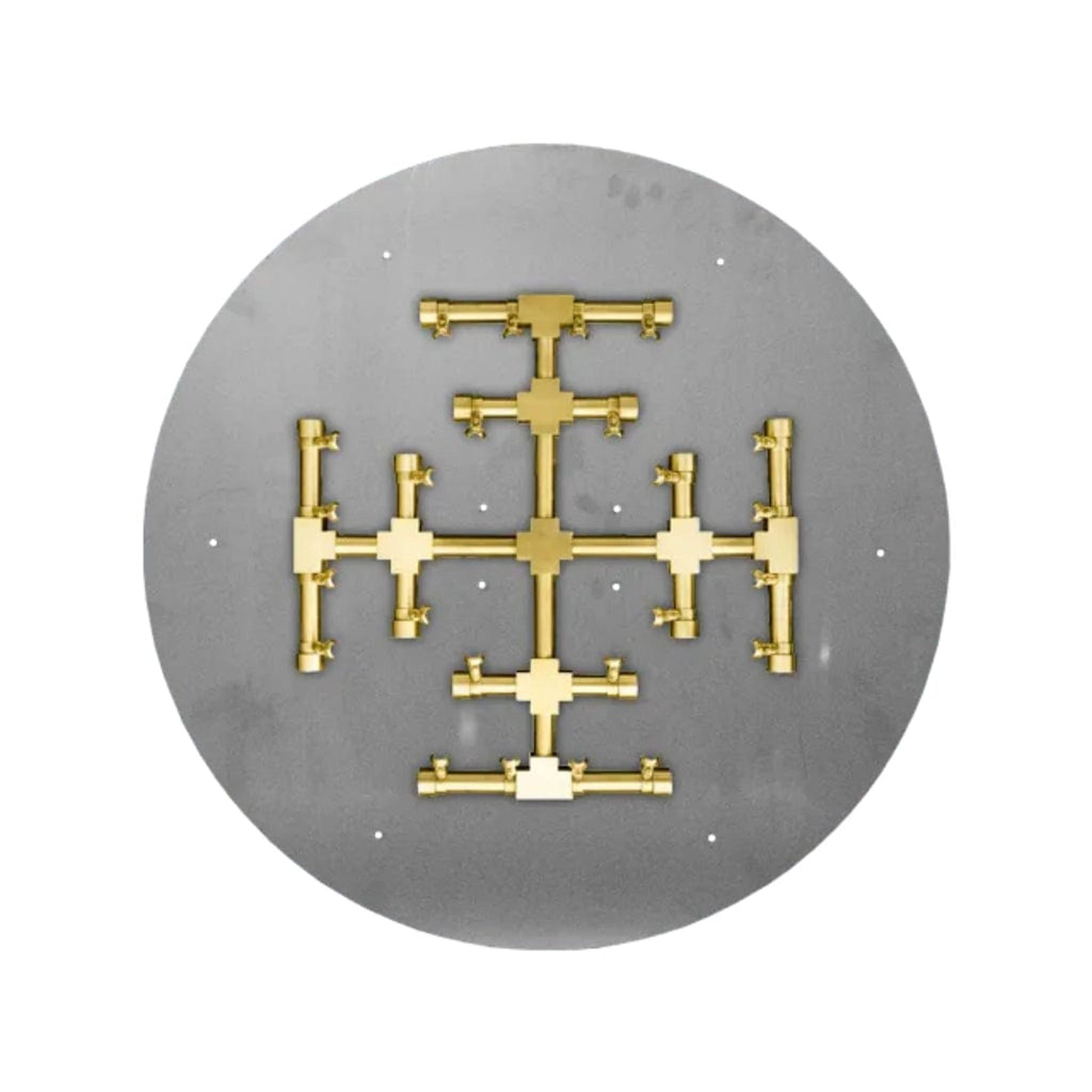 Firegear Pro Series Snowflake 26" Round Flat Pan Natural Gas Fire Pit Burner System With Thermocouple Piloted Safety Ignition System