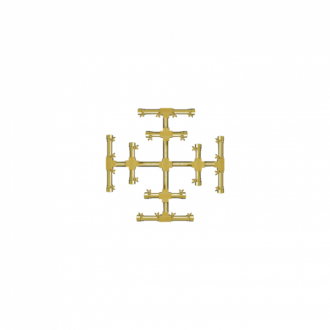 Firegear Pro Series Snowflake 29" Round Flat Pan Natural Gas Fire Pit Burner System With Thermocouple Piloted Safety Ignition System