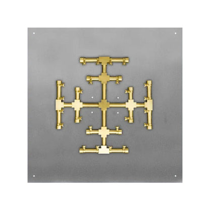 Firegear Pro Series Snowflake 30" Square Flat Pan Propane Gas Fire Pit Burner System With Match Throw Ignition System