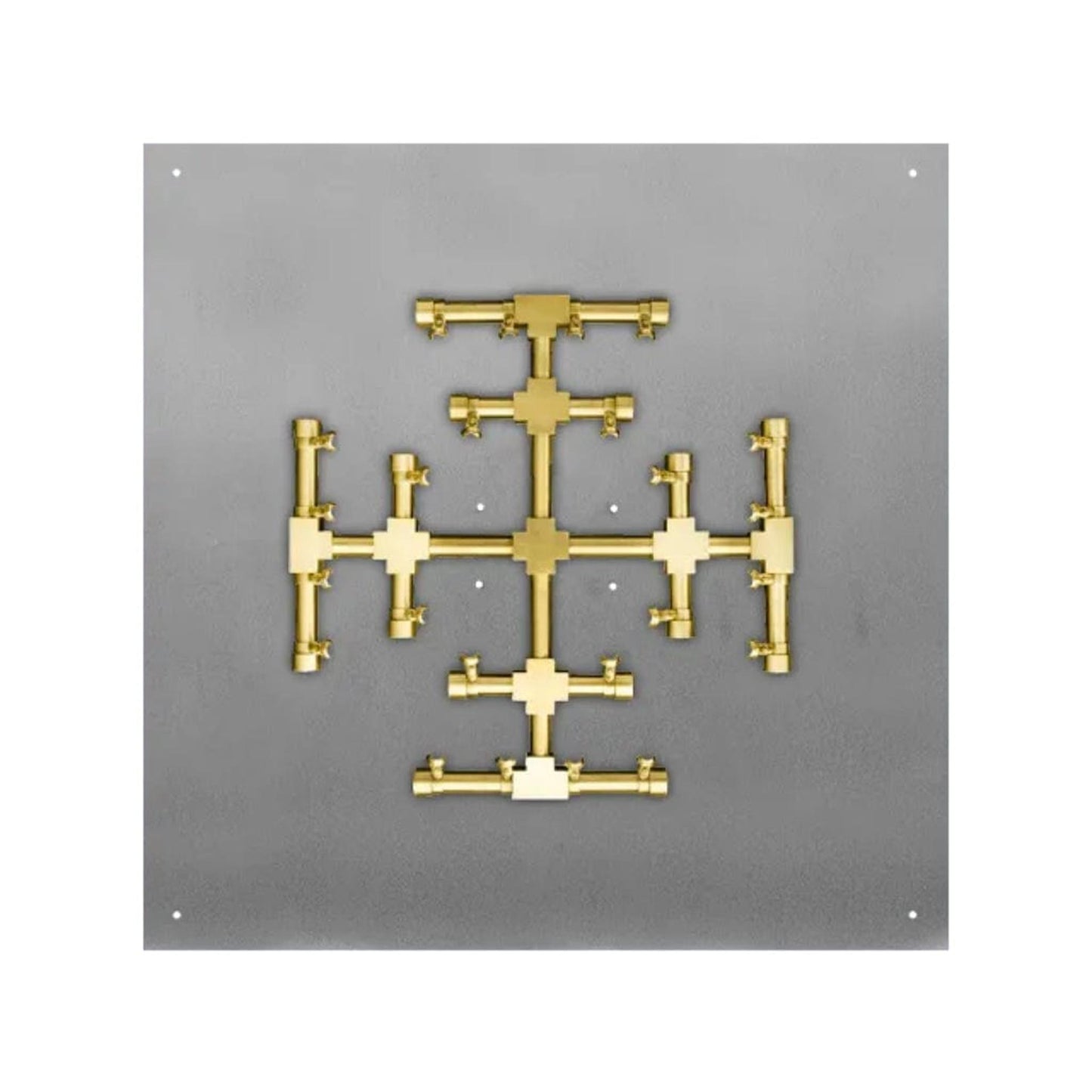 Firegear Pro Series Snowflake 34" Square Flat Pan Propane Gas Fire Pit Burner System With Match Throw Ignition System