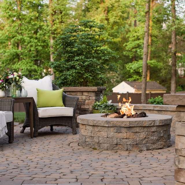 Firegear Pro Series Snowflake 39" Round Flat Pan Propane Gas Fire Pit Burner System With Match Throw Ignition System