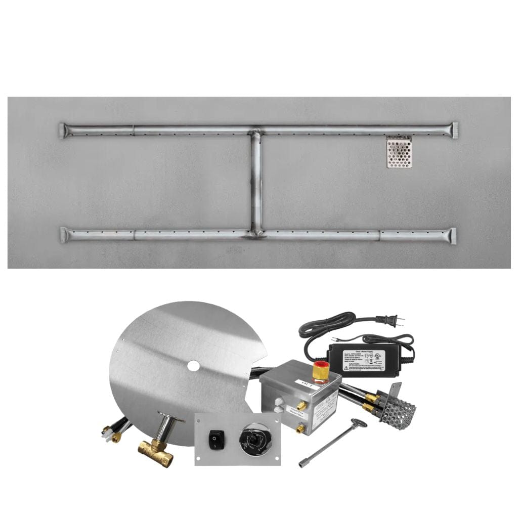 Firegear Sanctuary 1 33" Linear Stainless Steel Natural Gas Burner System With AWS Electronic Ignition System