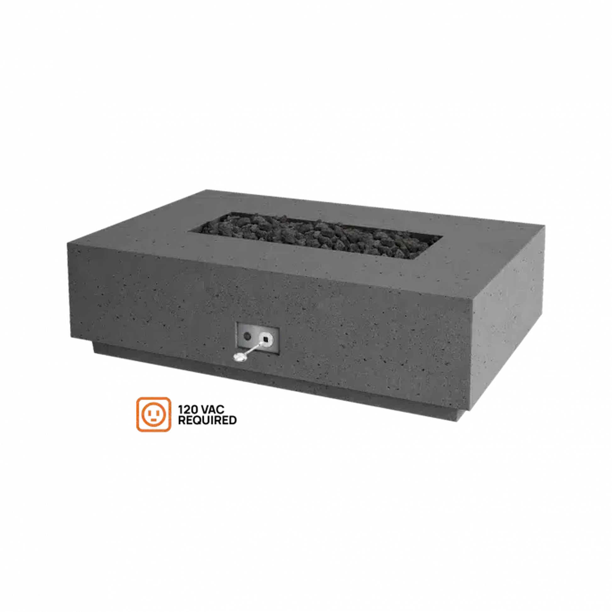 Firegear Sanctuary 1 56" Slate Rectangular Stainless Steel Natural Gas Fire Table With All Weather Electronic Ignition System