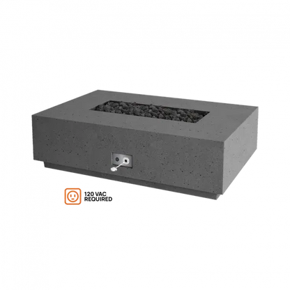 Firegear Sanctuary 1 56" Slate Rectangular Stainless Steel Natural Gas Fire Table With All Weather Electronic Ignition System