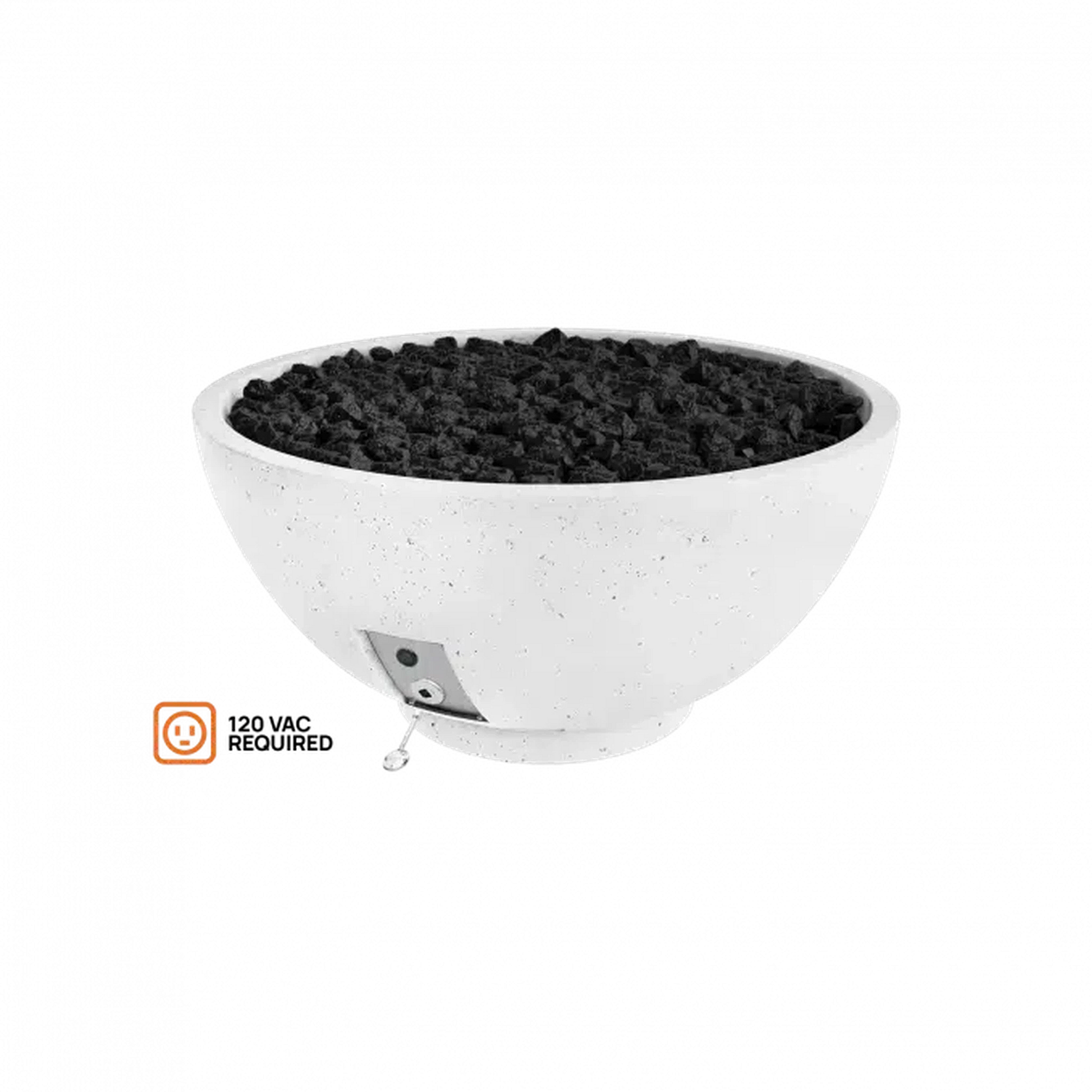 Firegear Sanctuary 2 39" Arctic Round Propane Gas Fire Pit Bowl With All Weather Electronic Ignition System