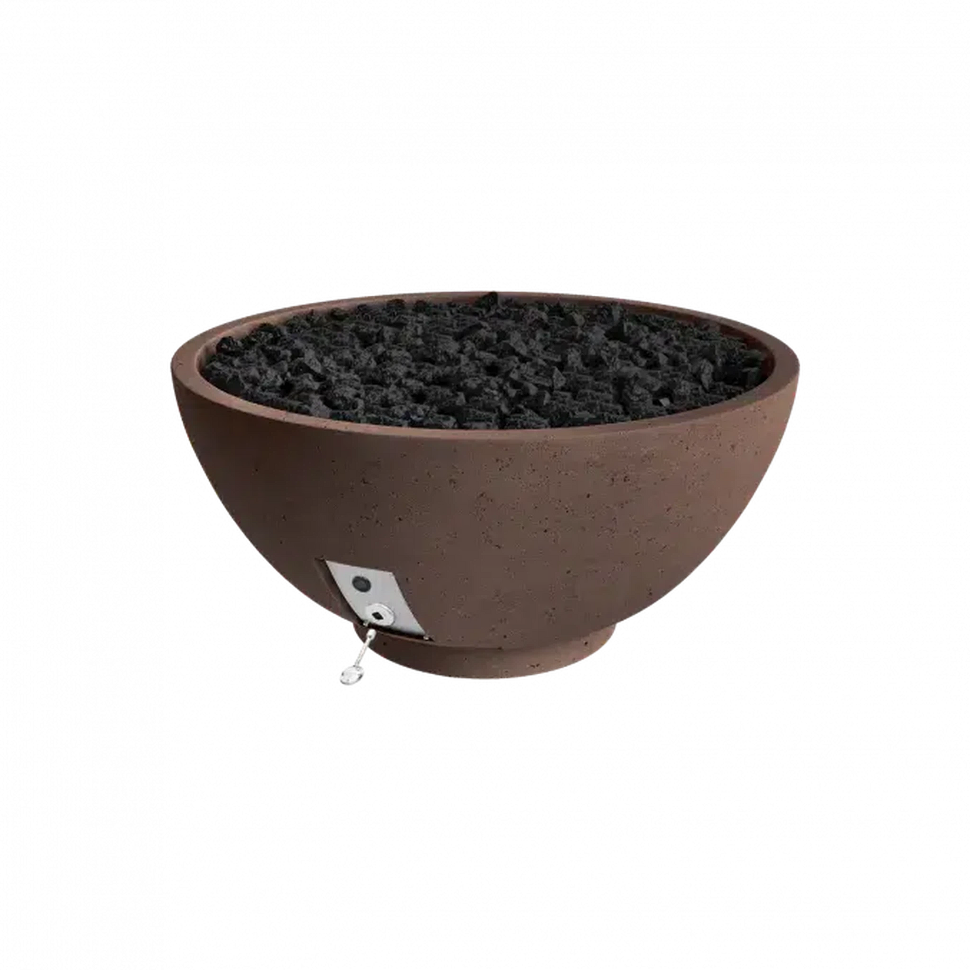 Firegear Sanctuary 2 39" Chocolate Round Natural Gas Fire Pit Bowl With Match Throw Ignition System