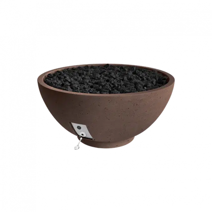Firegear Sanctuary 2 39" Chocolate Round Natural Gas Fire Pit Bowl With Match Throw Ignition System