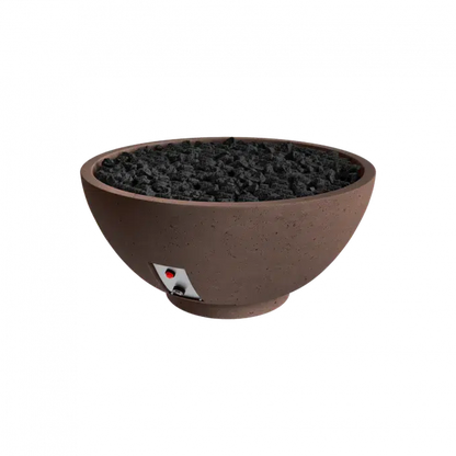 Firegear Sanctuary 2 39" Chocolate Round Propane Gas Fire Pit Bowl With Thermocouple Piloted Safety Ignition System