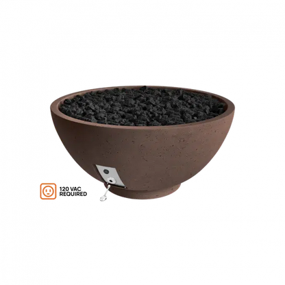 Firegear Sanctuary 2 39" Chocolate Round Propane Gas Fire Pit Bowl With All Weather Electronic Ignition System