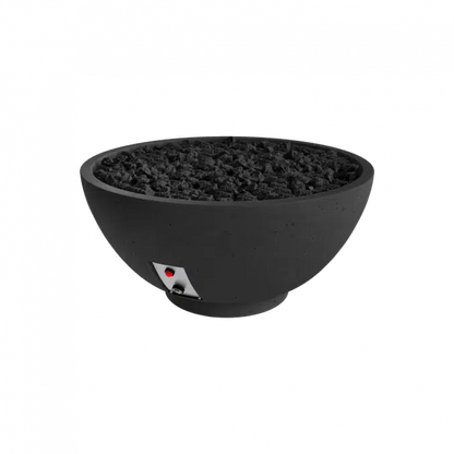 Firegear Sanctuary 2 39" Raven Round Propane Gas Fire Pit Bowl With Thermocouple Piloted Safety Ignition System