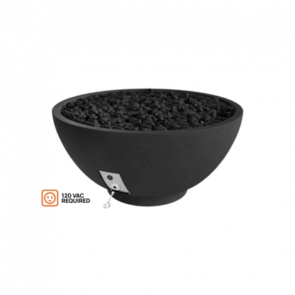 Firegear Sanctuary 2 39" Raven Round Propane Gas Fire Pit Bowl With All Weather Electronic Ignition System
