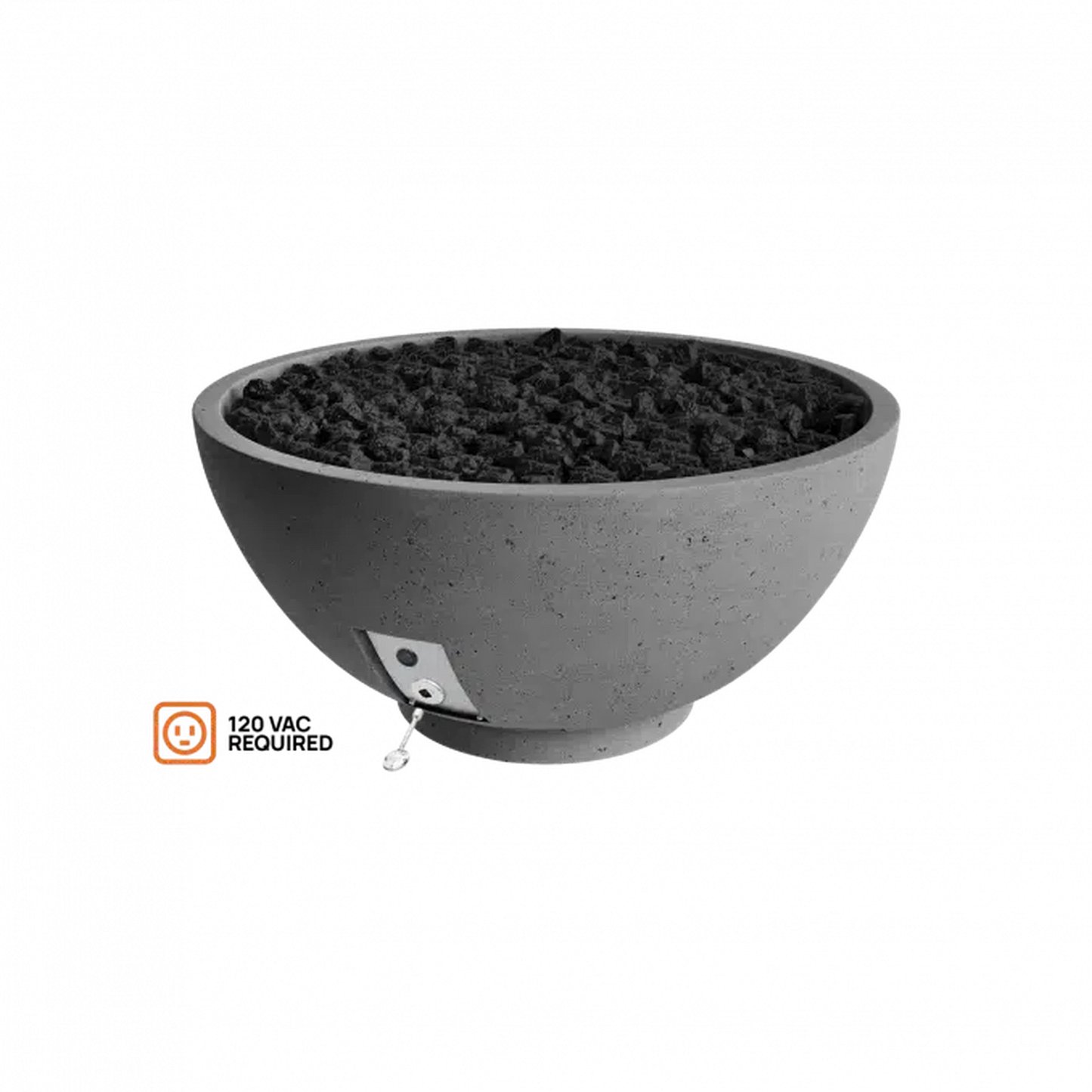 Firegear Sanctuary 2 39" Slate Round Propane Gas Fire Pit Bowl With All Weather Electronic Ignition System