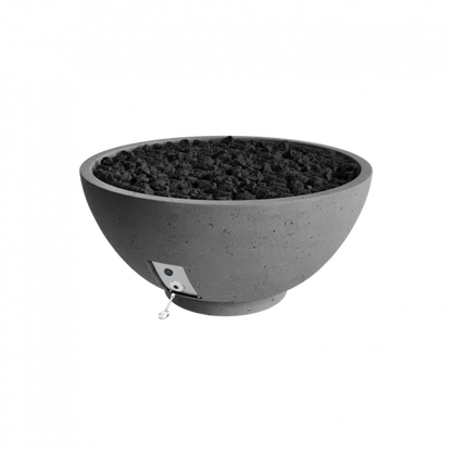 Firegear Sanctuary 2 39" Slate Round Natural Gas Fire Pit Bowl With Match Throw Ignition System