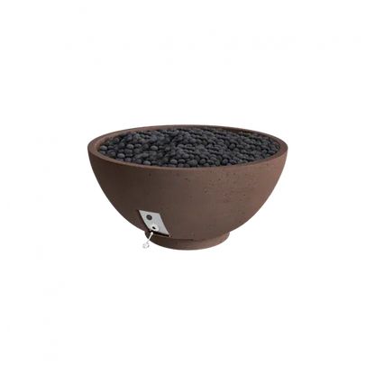 Firegear Sanctuary 3 30" Chocolate Round Natural Gas Fire Pit Bowl With Match Throw Ignition System