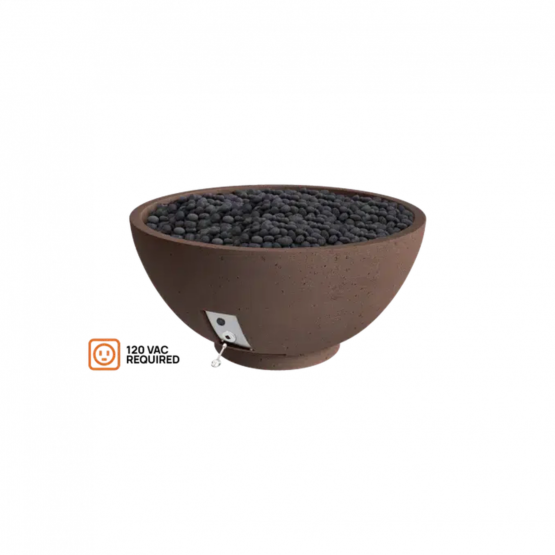 Firegear Sanctuary 3 30" Chocolate Round Propane Gas Fire Pit Bowl With All Weather Electronic Ignition System
