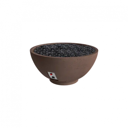 Firegear Sanctuary 3 30" Chocolate Round Propane Gas Fire Pit Bowl With Thermocouple Piloted Safety Ignition System