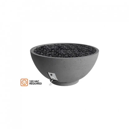 Firegear Sanctuary 3 30" Slate Round Natural Gas Fire Pit Bowl With All Weather Electronic Ignition System