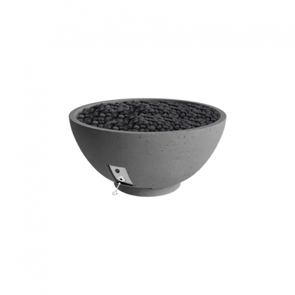 Firegear Sanctuary 3 30" Slate Round Natural Gas Fire Pit Bowl With Match Throw Ignition System