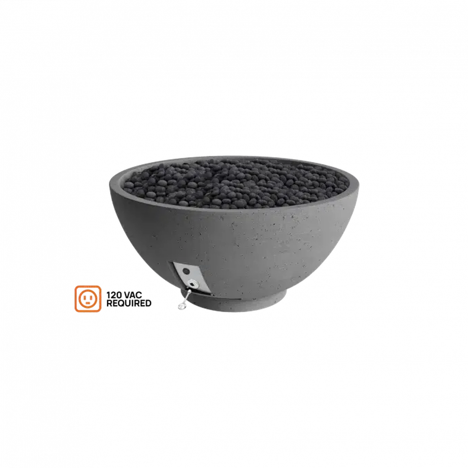 Firegear Sanctuary 3 30" Slate Round Propane Gas Fire Pit Bowl With All Weather Electronic Ignition System